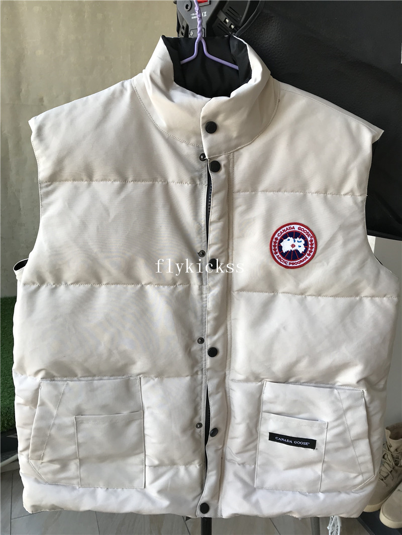 Canada Goose Cream White Freestyle Vest Jacket